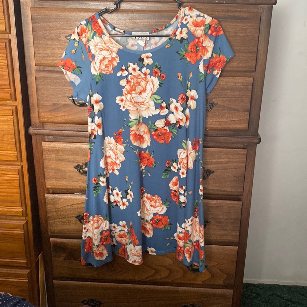 Blue TMG dress, size LARGE.